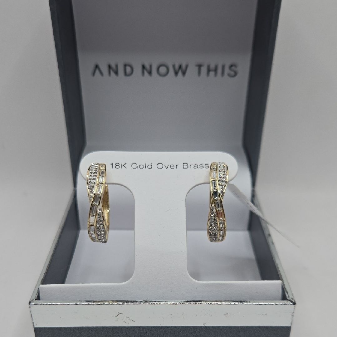 New And Now This Gold And Silver Hoop Earrings 33$